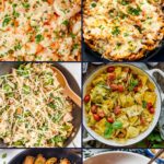 A collage of 10 photos with text at the top for ADHD friendly 15 minute meals.