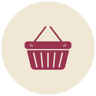 An icon showing an empty shopping basket.