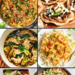 A long collage of 10 different emergency dinner recipes for nights when the plan fell apart and a quick and easy recipe is needed.