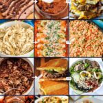 A collage of 6 base main dish protein recipes with two coordinating recipes that can be made from the leftovers.
